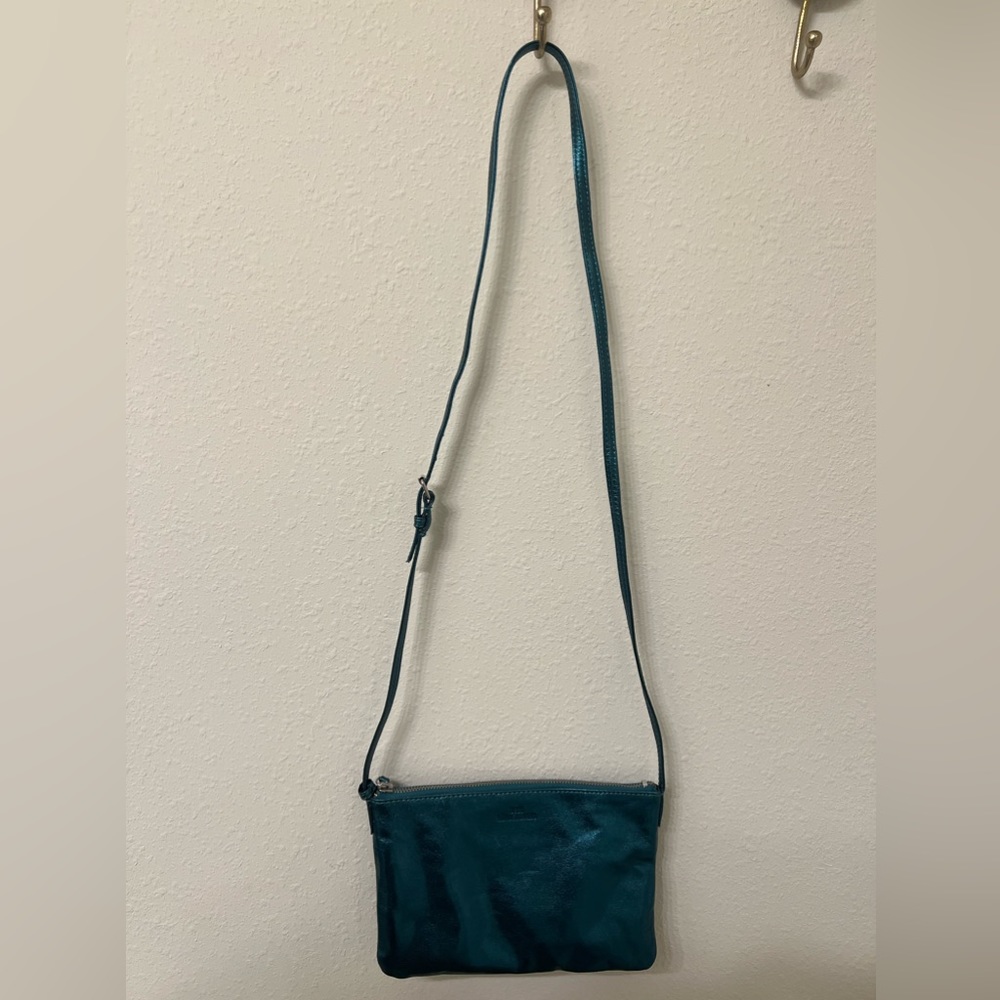 Beck sondergaard teal metallic crossbody